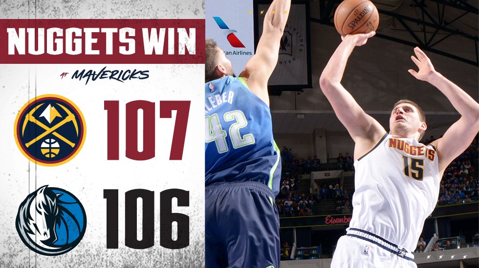  东契奇准绝杀独行侠险胜掘金巩固西部榜首位置